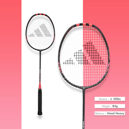 Buy Adidas Spieler P09 badminton racket, 4U G5, head heavy, SMART carbon frame, medium flex, 30 lbs string tension, intermediate racket, durable Adidas racket, power racket for players, badminton gear India, Adidas P09 online, professional badminton racket, Adidas badminton equipment, best Adidas racket