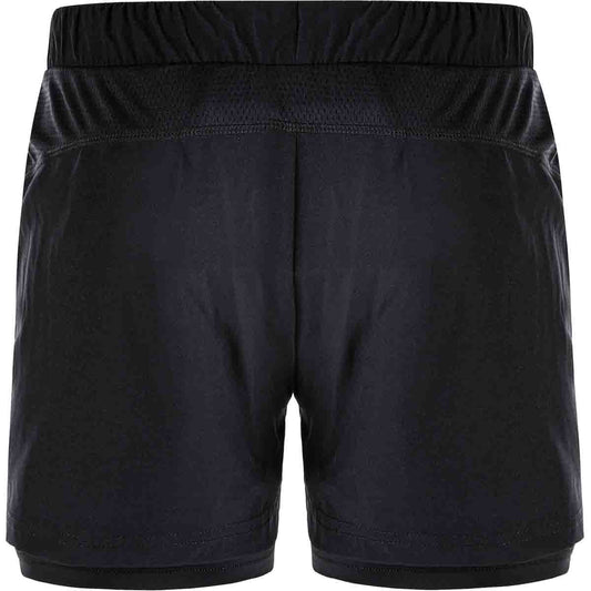 women's badminton shorts, black FZ Forza shorts, Lana women’s shorts, Dryforze stretch shorts, breathable athletic shorts, ladies badminton wear, polyester sports shorts, anti-pilling shorts for women, comfortable court shorts, badminton apparel for women, lightweight women’s sportswear, high-performance shorts, moisture-wicking shorts, stretch fit badminton shorts, badminton clothing for ladies