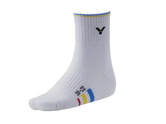 junior sport socks, Victor SK021, breathable socks, badminton socks, youth socks size 18โ22cm, cotton blend socks, colorful junior socks, yellow blue rose red socks, athletic socks for kids, moisture wicking socks, junior court socks, washable sport socks, flexible socks for children, soft grip socks, supportive ankle socks