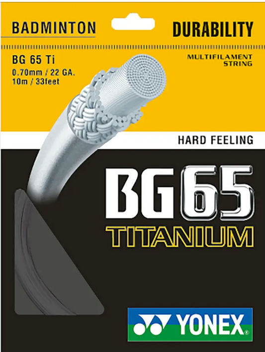 Yonex BG 65 Titanium Badminton String โ Durable All-Round Performance
