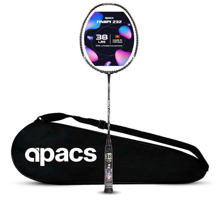 APACS FINAPI 232 BLACK (Matt) UNSTRUNG - REGULAR BADMINTON RACQUET