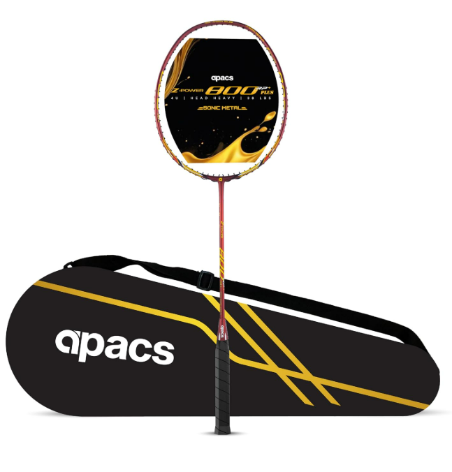 APACS Z POWER 800 RP+ RED-MATT UNSTRUNG-4U BADMINTON RACQUET