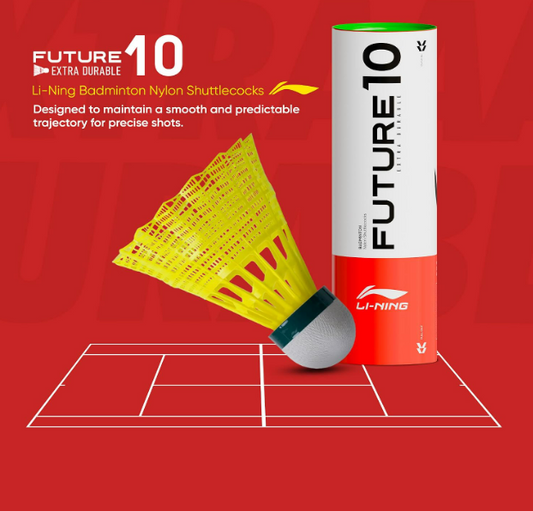 Li-Ning Future 10 Nylon Shuttlecock (Yellow, Pack of 6 IN 1)