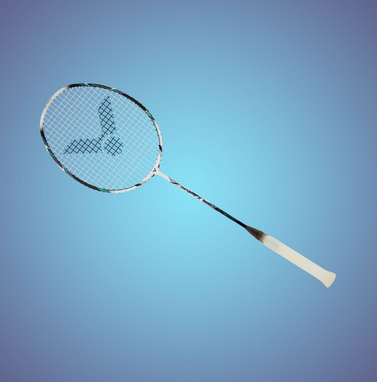 Victor Thruster-220HII Unstrung Badminton Racket ( White/ Light Blue) - 4U/G6
