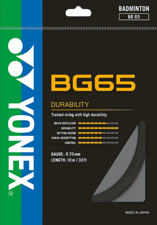 Yonex BG 65 Badminton String – High-Performance Gut