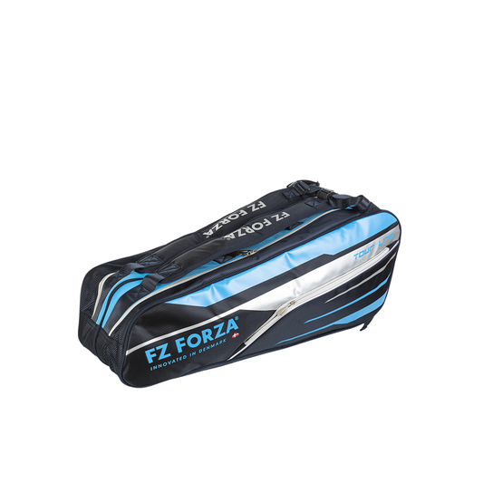 FZ Forza Tour kitbag, blue lavendula racket bag, 3 compartment sports bag, spacious badminton kitbag, gear storage bag, stylish blue sports kitbag, training and travel racket bag, large capacity FZ Forza bag