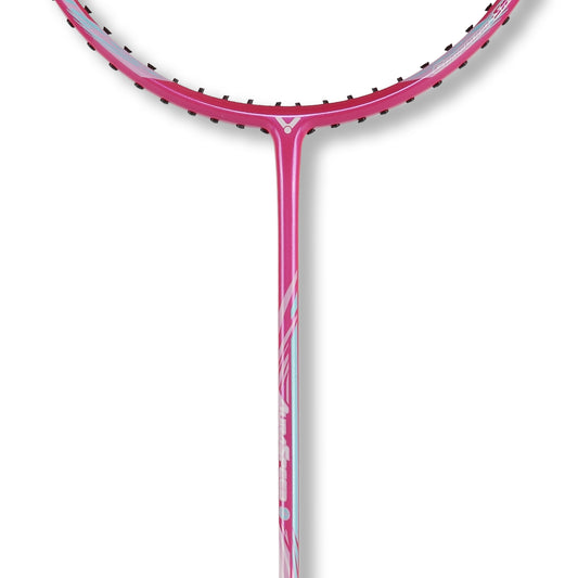 Victor Aura Speed 9 racket, lightweight strung badminton racket, graphite resin racket, 4U G5 badminton racket, low tension badminton racket, Victor AuraSpeed series, badminton racket for control, beginner to intermediate racket, Victor lightweight racket, badminton gear blue, resin shaft racket, smooth swing badminton racket, Victor AuraSpeed technology, responsive badminton racket, badminton for club players