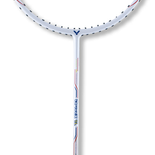 Victor Drivex 1L A, lightweight badminton racket, 5U 6U racket Victor, slightly stiff racket, even balance racket, graphite resin build, beginner/intermediate racket, Victor control racket, badminton racket under 24 lbs tension, training racket Victor, easy handling badminton gear, Drivex series racket, compact swing racket, 76 grommets racket, flexible shaft badminton racket