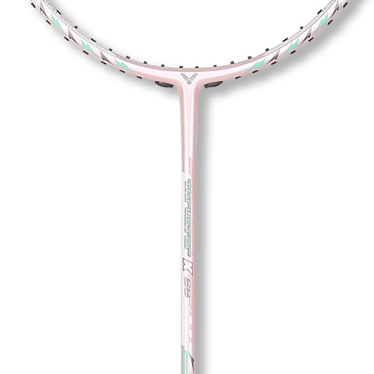 Thruster TK-66-Y racket, unstrung badminton racket, graphite and nano resin, lightweight 66g racket, G6 grip size, competitive badminton racket, durable frame, fast power shots, advanced racket technology, tournament badminton racket, medium stiff shaft, high performance racket, fast swing racket, professional badminton gear, lightweight racket