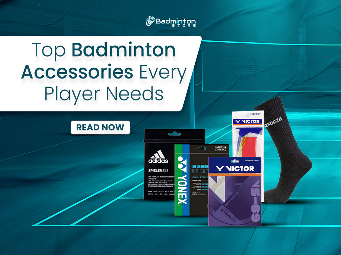 Top badminton accessories every player needs including grips, bags, socks and wristbands