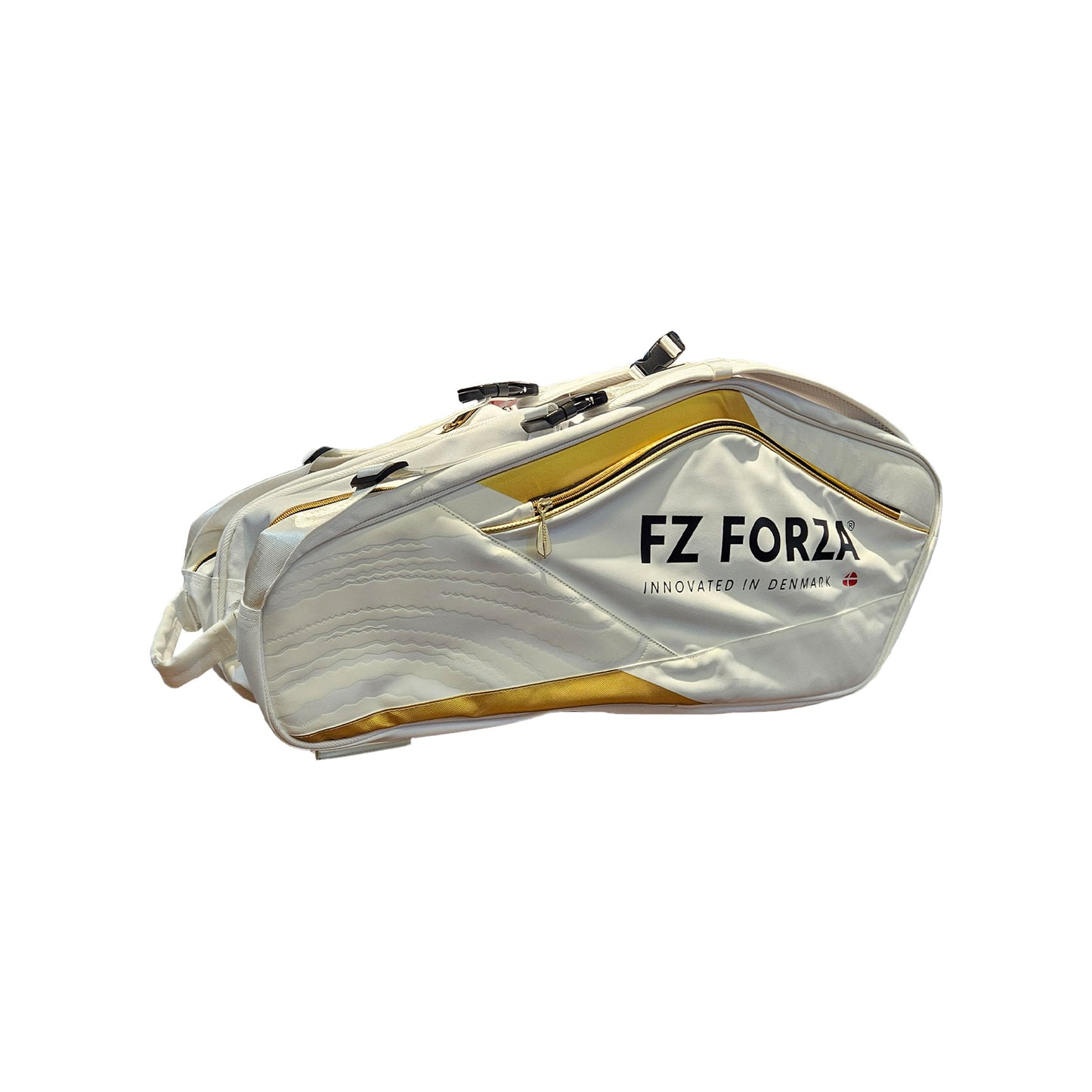 FZ Forza Tour Line kitbag, black white badminton kitbag, 6 racket capacity bag, sports gear storage bag, dual compartment kitbag, FZ Forza racket bag, stylish black and white kitbag, training equipment bag, carry kitbag for matches, large capacity badminton bag