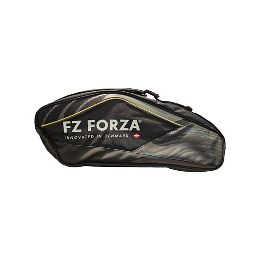 FZ Forza Tour Line kitbag, black white badminton kitbag, 6 racket capacity bag, sports gear storage bag, dual compartment kitbag, FZ Forza racket bag, stylish black and white kitbag, training equipment bag, carry kitbag for matches, large capacity badminton bag