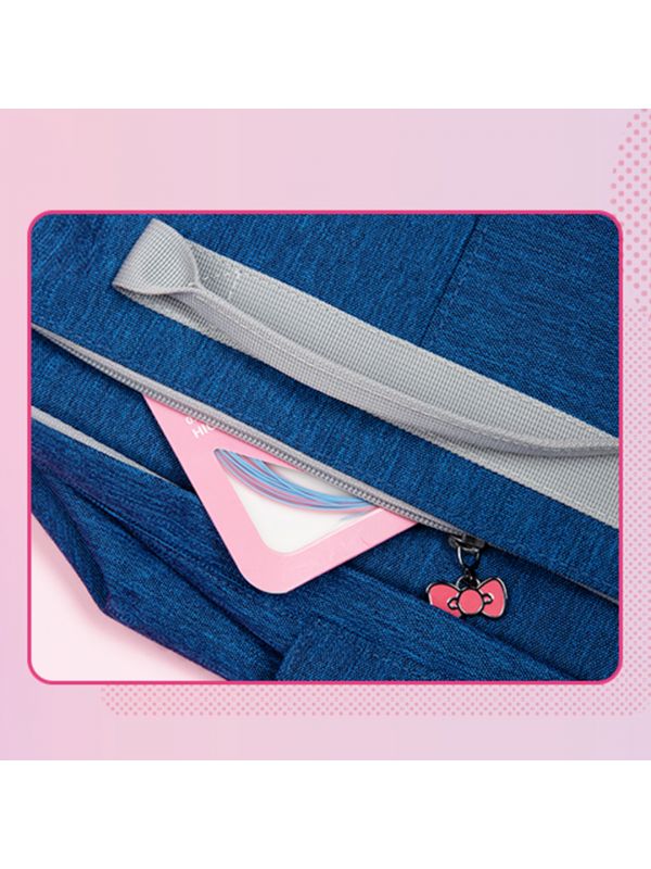 Victor X Hello Kitty backpack, nautical blue backpack, badminton backpack, racket compartment, water bottle pocket, accessory pouch, polyester backpack, multifunctional sports bag, lightweight backpack, youth sports bag, ergonomic design, durable sports backpack, compact badminton bag, kids sports bag, trendy badminton backpack