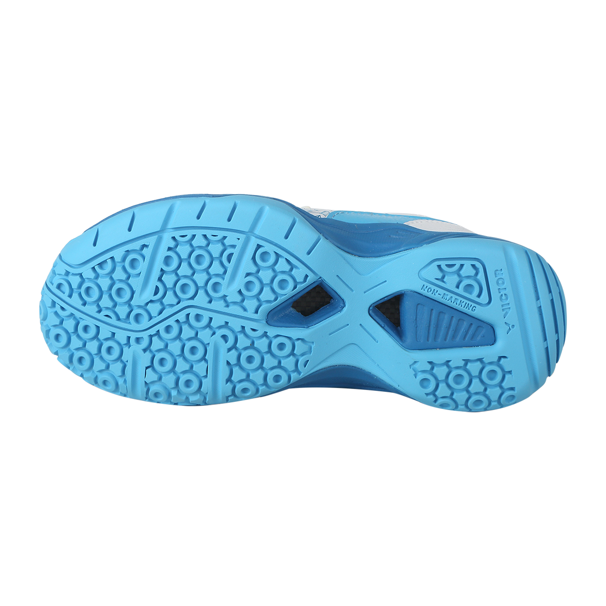 Victor junior sneakers, A170JR AB model, breathable sports shoes for kids, badminton youth shoes, cushioned EVA sole, mesh upper design, PU synthetic leather shoes, indoor court sneakers, lace-up kids footwear, lightweight junior shoes, kids training shoes, ankle support badminton shoes, Victor junior collection, durable court shoes, athletic kids shoes