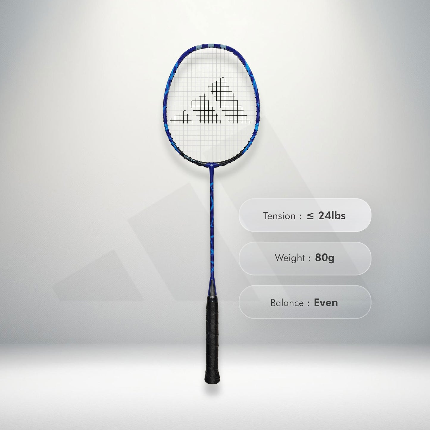 Buy Adidas Spieler A09.1 badminton racket, 4U G5, even balance, Toray 24T frame, Toray 24T shaft, 28 lbs string tension, durable badminton racket, beginner-friendly Adidas racket, badminton gear India, Adidas A09.1 online, professional badminton racket, Adidas badminton equipment, best Adidas racket