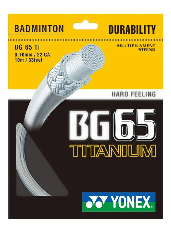 Yonex BG 65 Titanium Badminton String – Durable All-Round Performance