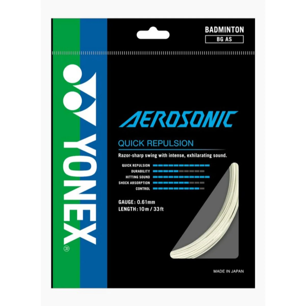 Yonex BG Aerosonic Badminton Strings - White