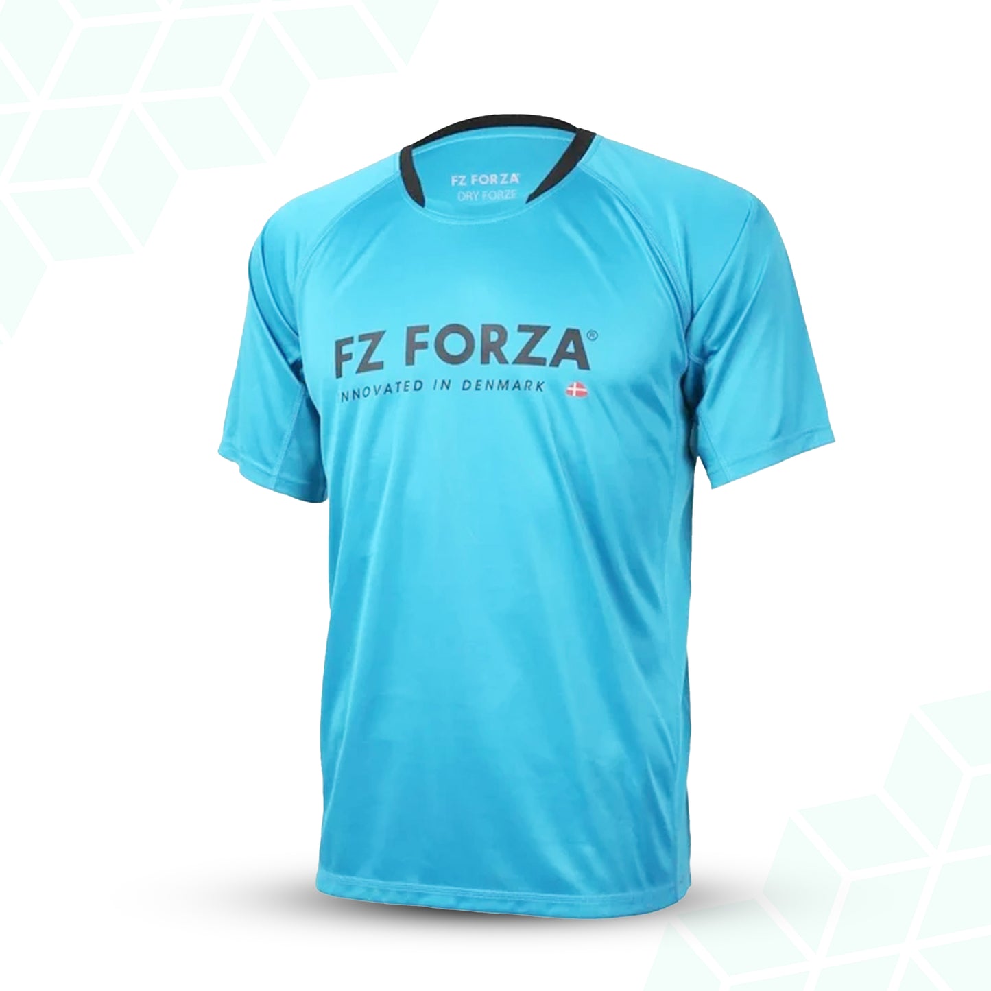 junior badminton t-shirt blue, Atomic Blue t-shirt kids, FZ Forza Bling t-shirt, lightweight kids’ court shirt, stretchable junior badminton wear, breathable children’s badminton tee
