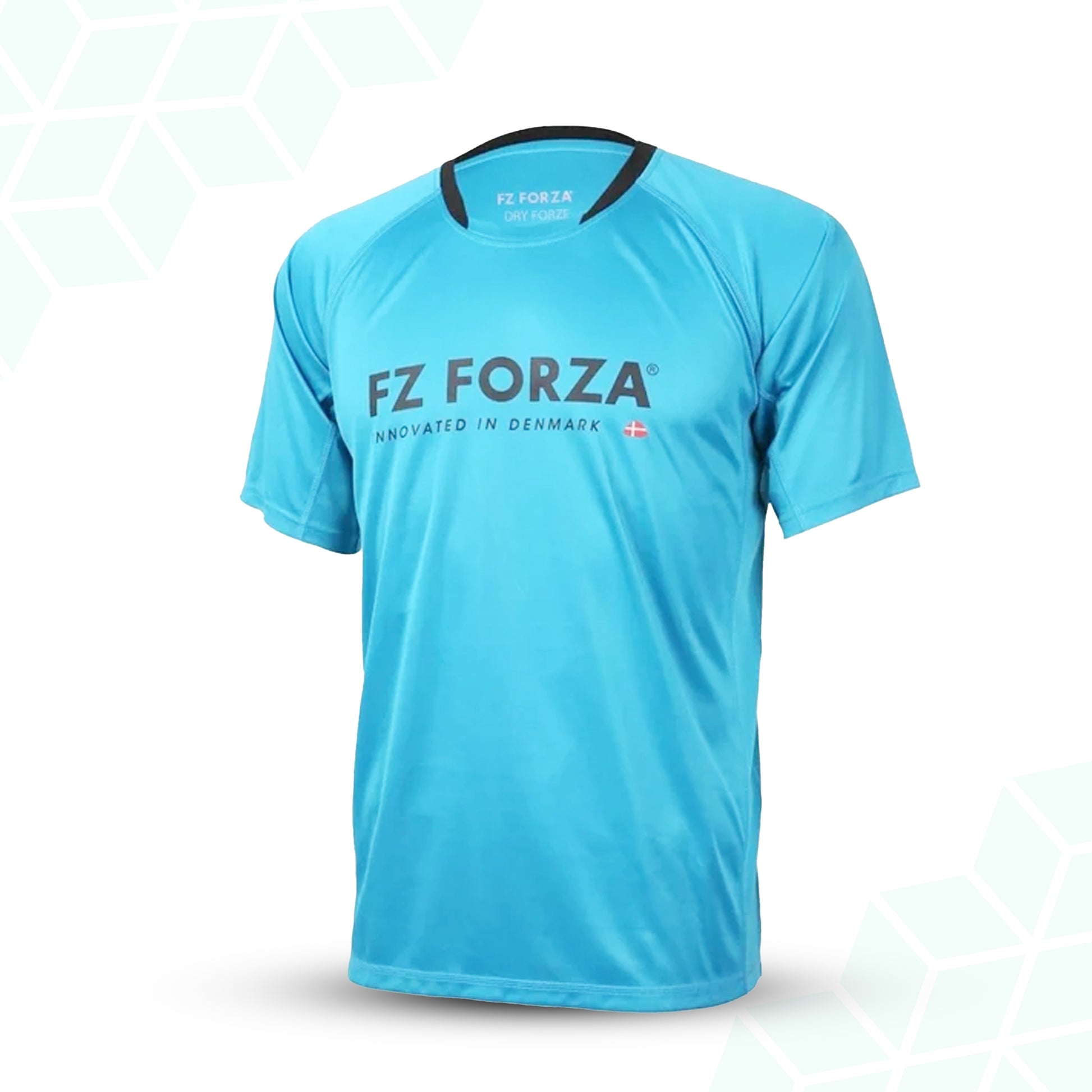junior badminton t-shirt blue, Atomic Blue t-shirt kids, FZ Forza Bling t-shirt, lightweight kids’ court shirt, stretchable junior badminton wear, breathable children’s badminton tee
