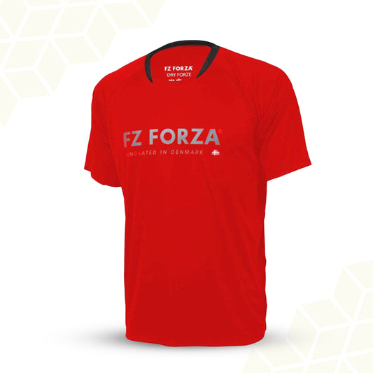 buy black unisex badminton t-shirt, FZ Forza Bling tee, red-black sports shirt, anti-static badminton top, dryforze breathable shirt, stylish badminton t-shirt, unisex sportswear, performance badminton shirt, Forza courtwear unisex, black badminton tee, athletic t-shirt for games, high-performance sports top, lightweight unisex shirt, sports tee for training, moisture-wicking t-shirt