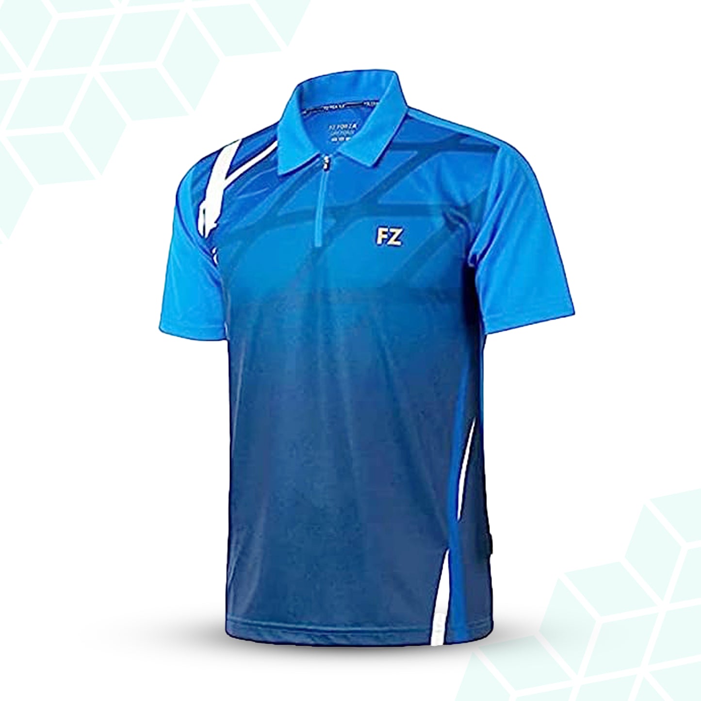 buy junior polo badminton t-shirt blue, FZ Forza Gage tee, kids badminton polo shirt, dryforze sports shirt junior, anti-shrink t-shirt for kids, breathable polo t-shirt, blue badminton top, performance wear for juniors, stylish sports shirt kids, polo shirt for badminton, comfortable athletic shirt, Forza junior courtwear, kids sports t-shirt, boys polo t-shirt blue, badminton wear for kids