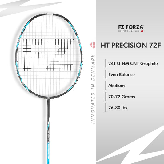 "fz forza ht precision 72f, ht precision 72f racket, beginner control racket, strung 4U G5 racket, lightweight accuracy racket, racket for learning technique, precision racket for kids, forza training series, graphite composite frame, badminton racket for accuracy, g5 grip control racket, black red badminton racket, head-light balance racket, badminton practice gear, racket for juniors, entry level sports racket, racket for schools and colleges, indoor badminton racket, beginner sports equipment
