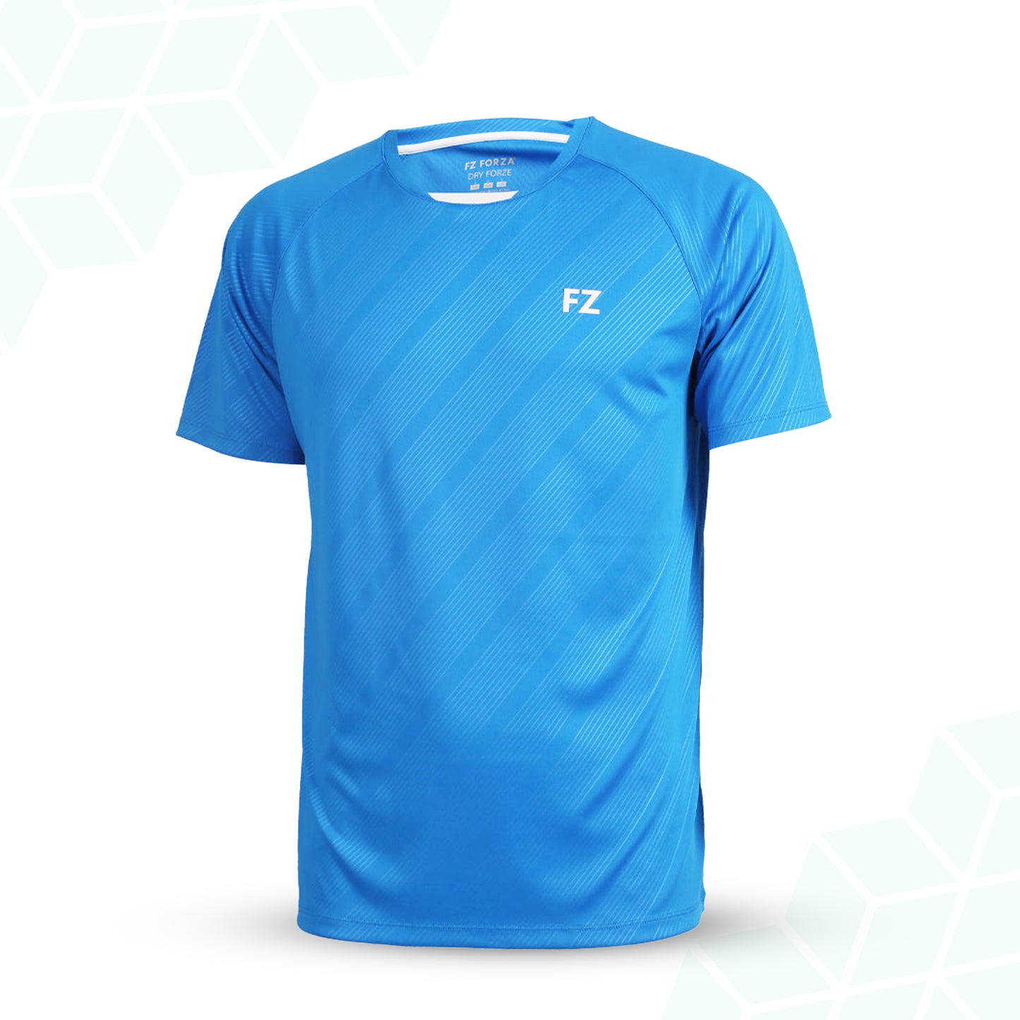 junior badminton t-shirt, red and blue sports shirt, Hector junior tee, stretchable badminton top, Dryforze courtwear for kids, moisture-wicking junior shirt, breathable kids t-shirt, FZ Forza junior apparel, polyester court shirt, lightweight kids wear, junior sports top, athletic training shirt, boys badminton tee, kids performance shirt, red FZ Forza tee