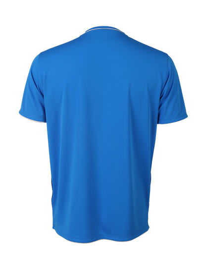 men’s badminton t-shirt, estate blue badminton shirt, FZ Forza Hudson tee, Dryforze men’s top, performance badminton t-shirt, breathable courtwear, moisture-wicking shirt, athletic men’s t-shirt, stretchable sports tee, comfortable badminton wear, polyester court shirt, durable men’s apparel, estate blue FZ Forza shirt, anti-pilling badminton tee, men’s activewear