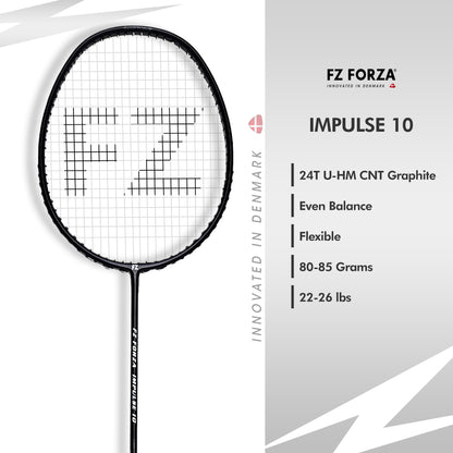 "fz forza impulse 10, impulse 10 strung racket,badminton racket for beginners, entry-level racket 3U G4, strung racket for learners, light and durable racket, affordable badminton racket, forza starter racket, easy swing control racket, training racket for kids, racket for indoor use, graphite frame racket, impulse beginner racket, badminton india, g4 grip training racket, practice racket for new players, red and black racket, low price badminton racket, starter gear for badminton, head-light control racket