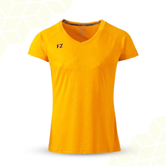 buy women’s badminton t-shirt mango, FZ Forza Leoni t-shirt, anti-pilling sportswear, stretchable badminton tee, dryforze shirt for women, breathable badminton apparel, mango badminton clothing, Forza ladies badminton top, sweat-proof sportswear, durable badminton shirt women, polyester badminton t-shirt, women's quick-dry t-shirt, badminton court wear, best women’s badminton t-shirt, stylish sports t-shirt women