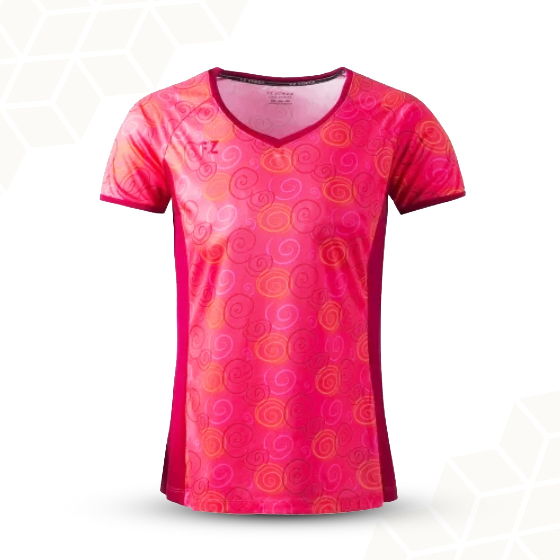 buy pink badminton t-shirt women, FZ Forza Lilja t-shirt, recycled polyester badminton shirt, diva pink badminton wear, women’s dryforze sports tee, anti-shrink t-shirt, breathable badminton clothing, sustainable badminton t-shirt, ladies' badminton gear, stylish pink badminton top, eco-friendly sportswear, badminton t-shirt for women, moisture-wicking t-shirt, ladies polyester sports shirt, Forza women’s courtwear