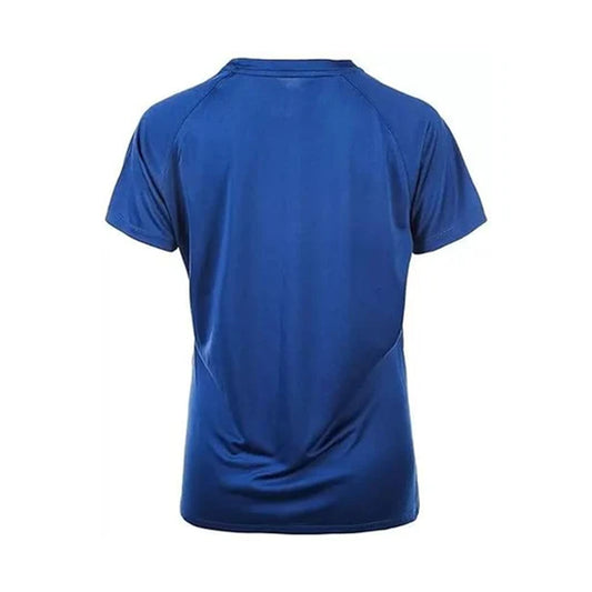 Madison badminton t-shirt, estate blue sports t-shirt, women’s badminton shirt blue, FZ Forza performance tee, stretchable estate blue tee, Dryforze women’s badminton top