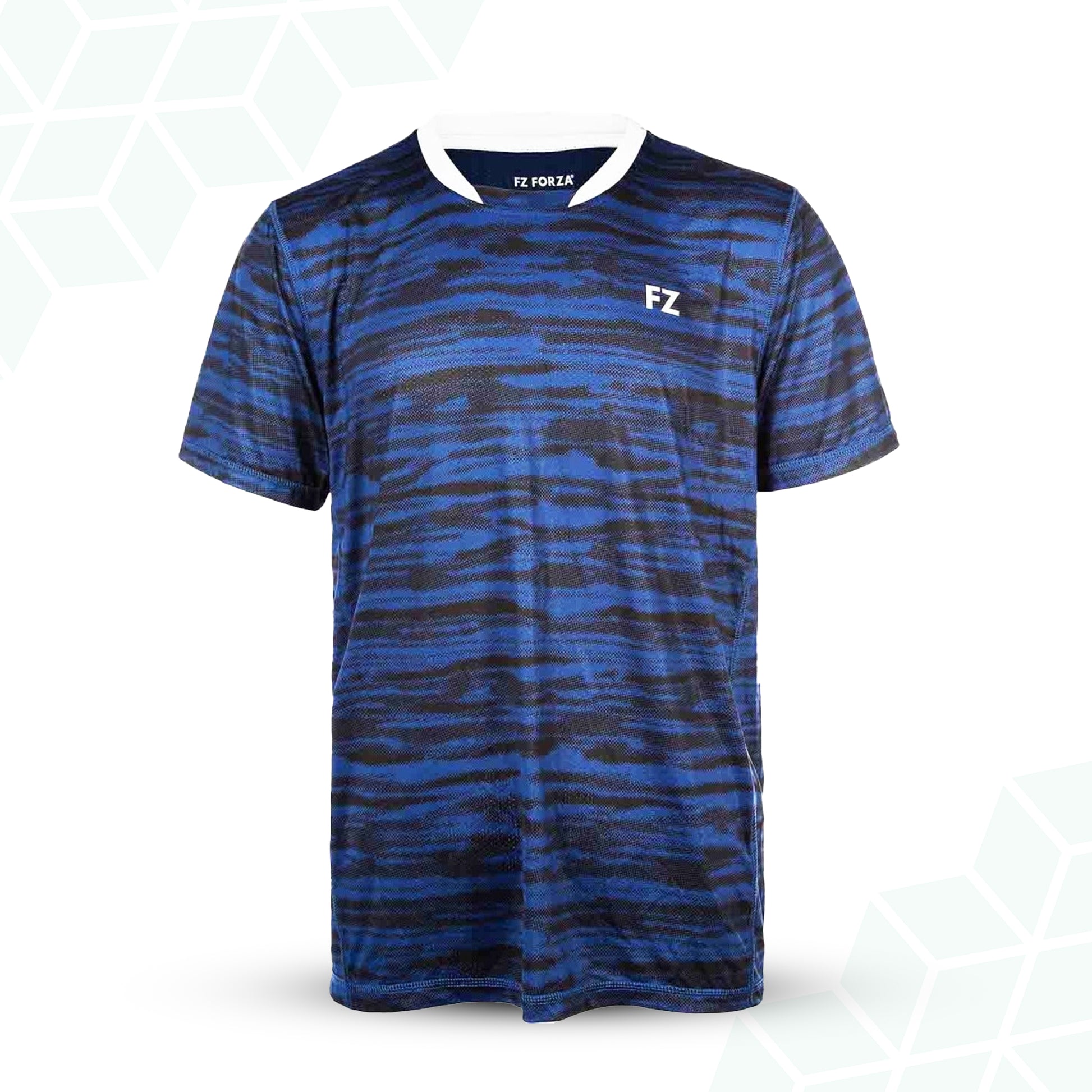 unisex badminton t-shirt, blue FZ Forza shirt, Malone courtwear, anti-static Dryforze tee, breathable sports shirt, stretchable badminton t-shirt, moisture-wicking court top, polyester athletic shirt, unisex performance tee, Steel Blue badminton shirt, Estate Blue FZ Forza shirt, men and women badminton wear, soft badminton t-shirt, lightweight court shirt, colorful sportswear