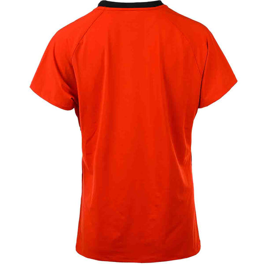 buy red badminton t-shirt women, FZ Forza Manna shirt, round neck sports tee, breathable dryforze shirt, anti-shrink sportswear, stylish badminton top, women’s courtwear, performance badminton tee, red training t-shirt, moisture-wicking women’s wear, athletic badminton shirt, stretchable tee, Chinese red t-shirt, Forza sports shirt women, comfortable badminton apparel