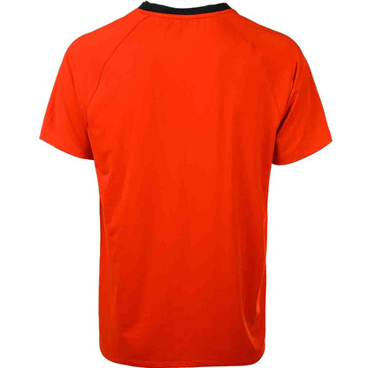 men’s badminton t-shirt, Chinese Red FZ Forza tee, Matti sports shirt, Dryforze men’s top, anti-static badminton t-shirt, stretchable courtwear, breathable performance shirt, moisture-wicking men’s tee, polyester badminton wear, red athletic shirt, men’s active badminton shirt, lightweight sports tee, men’s training wear, Dryforze badminton apparel, bold color t-shirt