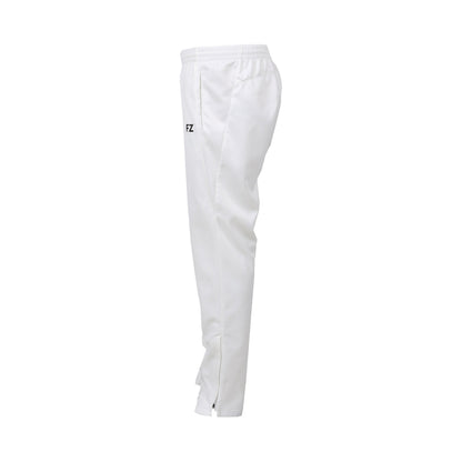 FZ Forza Perry pant, unisex badminton pants, white stretchable pants, Dryforze athletic pants, anti-static sportswear, unisex training pants, men’s and women’s sports pants, breathable polyester pants, anti-pilling white pants, anti-shrink badminton pants, Dryforze stretch pants, high-mobility sportswear, polyester elastane pants, comfortable white pants, buy badminton pants online, all-gender sports apparel, court travel pants