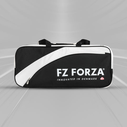 FZ Forza Play Line bag, red white badminton kitbag, 6 racket storage bag, square kitbag for badminton, stylish gear bag, training and tournament bag, dual compartment bag, fiery red sports bag, racket storage bag online, player kitbag