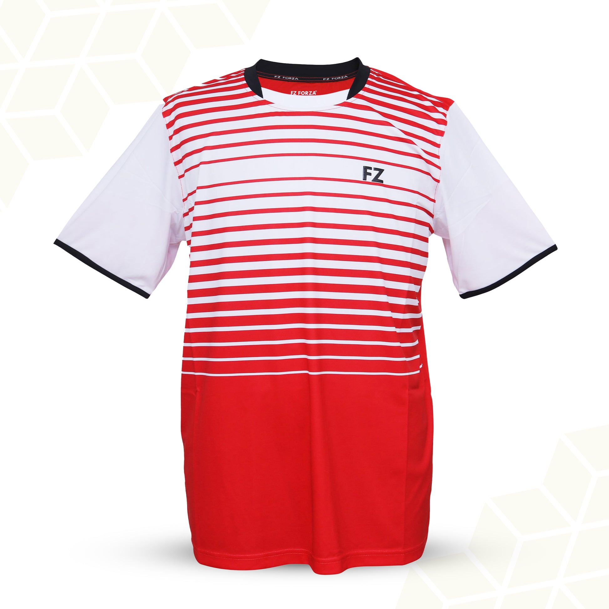 buy men’s red badminton t-shirt, FZ Forza Rio Bianco tee, anti-shrink dryforze shirt, breathable sports t-shirt men, stylish red badminton shirt, performance badminton apparel, anti-pilling t-shirt, stretchable sportswear, Chinese red sports tee, men’s badminton wear, athletic shirt red, comfortable men’s t-shirt, training shirt for men, moisture control shirt men, red badminton courtwear