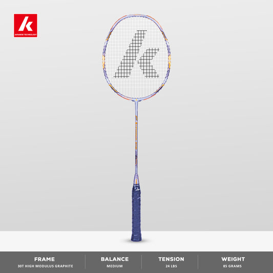 kawasaki hammer 6770, head heavy badminton racket, 3U weight racket, graphite badminton racket, kawasaki intermediate racket, 18–28 lbs tension racket, 30T high modulus graphite, durable smash racket, racket for power play, kawasaki badminton gear, hammer series racket, badminton racket for offense, kawasaki graphite shaft, training racket badminton, head heavy racket for smashes,  unstrung racket, 3U G1 badminton racket, badminton tournament racket, advanced intermediate racket, kawasaki power racket