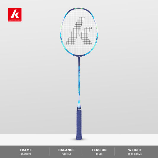 kawasaki kbc 6990, head light racket, 3U badminton racket, flexible shaft racket, graphite racket for intermediate, badminton racket kawasaki, lightweight racket, badminton control racket, 24 lbs tension racket, head light balance, badminton training racket, graphite frame badminton, buy kawasaki racket, badminton racket india, performance badminton racket, kawasaki intermediate racket, badminton gear, racket for fast swings, durable badminton racket, kawasaki 3U G1 racket