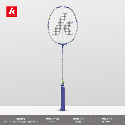 kawasaki nezer 19 ii, advanced badminton racket, 3U graphite racket, 46T + 80T shaft, 30T + 40T frame, 18–32 lbs tension racket, kawasaki badminton india, professional racket kawasaki, medium flex racket, nezer series graphite, badminton racket for tournaments, high string tension, kawasaki g1 racket, badminton gear online, control-focused racket, graphite badminton bat, kawasaki sports equipment, durable shaft racket, racket for competitive play, elite badminton players