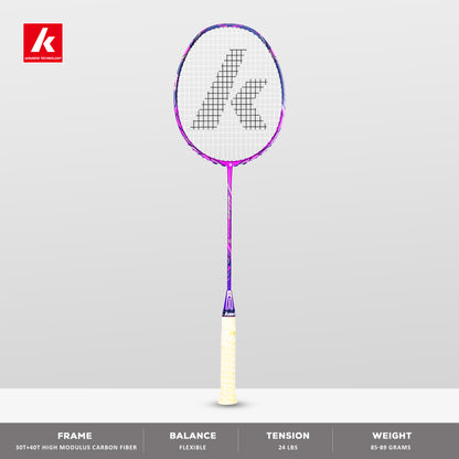 kawasaki spider 9900 ii, high modulus carbon fiber racket, badminton racket for intermediate, advanced racket kawasaki, 3U unstrung racket, badminton racket india, kawasaki spider series, racket for spin and control, 30T + 40T graphite racket, badminton equipment online, powerful racket badminton, lightweight advanced racket, badminton power racket, kawasaki racket g1, graphite frame badminton racket, kawasaki high speed racket, offensive play racket, high string tension racket, racket for fast rallies