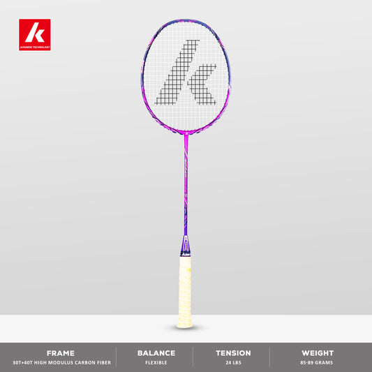 kawasaki spider 9900 ii, high modulus carbon fiber racket, badminton racket for intermediate, advanced racket kawasaki, 3U unstrung racket, badminton racket india, kawasaki spider series, racket for spin and control, 30T + 40T graphite racket, badminton equipment online, powerful racket badminton, lightweight advanced racket, badminton power racket, kawasaki racket g1, graphite frame badminton racket, kawasaki high speed racket, offensive play racket, high string tension racket, racket for fast rallies