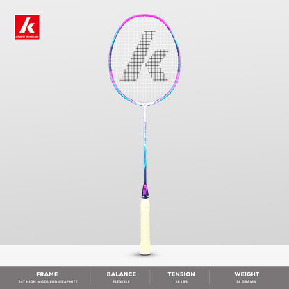 kawasaki super light 6800, super head heavy racket, 6U badminton racket, lightweight graphite racket, 28 lbs string tension racket, kawasaki intermediate racket, carbon fiber frame racket, badminton speed racket, racket for smash power, graphite badminton racket india, kawasaki lightweight racket, fast play racket, head heavy racket, 24T + 30T graphite, badminton gear for clubs, badminton racket control, training racket badminton, durable badminton racket, high balance racket, kawasaki badminton