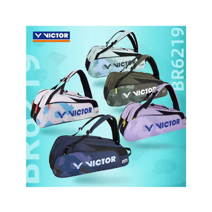 series kitbag Victor BR6219, full‑size badminton kit bag, shoe pocket, racket compartment, accessory pouch, durable polyester bag, team training kit carrier, everyday use bag, strong construction, travel‑ready bag, badminton gear organiser, lightweight kit bag, large capacity design, court ready storage