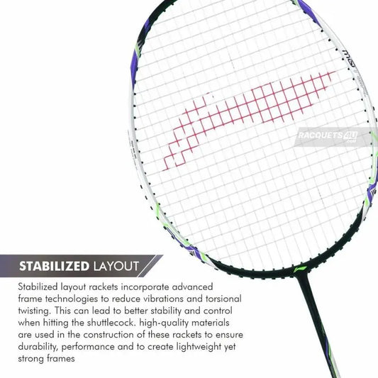 Li-Ning Halbertec Motor Badminton Racket (Pearl White)