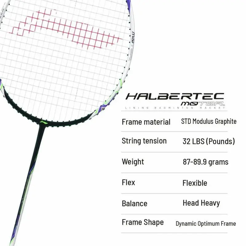 Li-Ning Halbertec Motor Badminton Racket (Pearl White)
