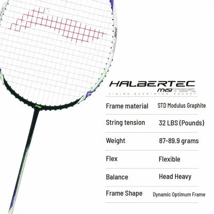 Li-Ning Halbertec Motor Badminton Racket (Pearl White)