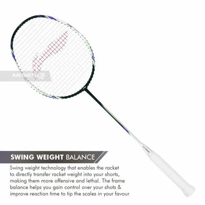 Li-Ning Halbertec Motor Badminton Racket (Pearl White)