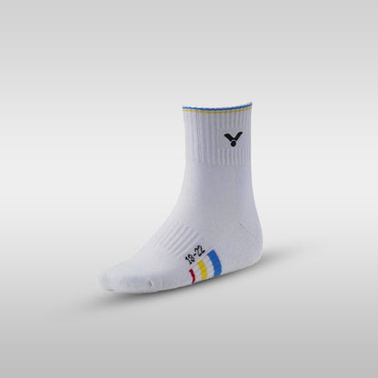 Victor SK021 Junior Badminton Sport Socks – Breathable, Cushioned (Yellow / Blue / Pink)